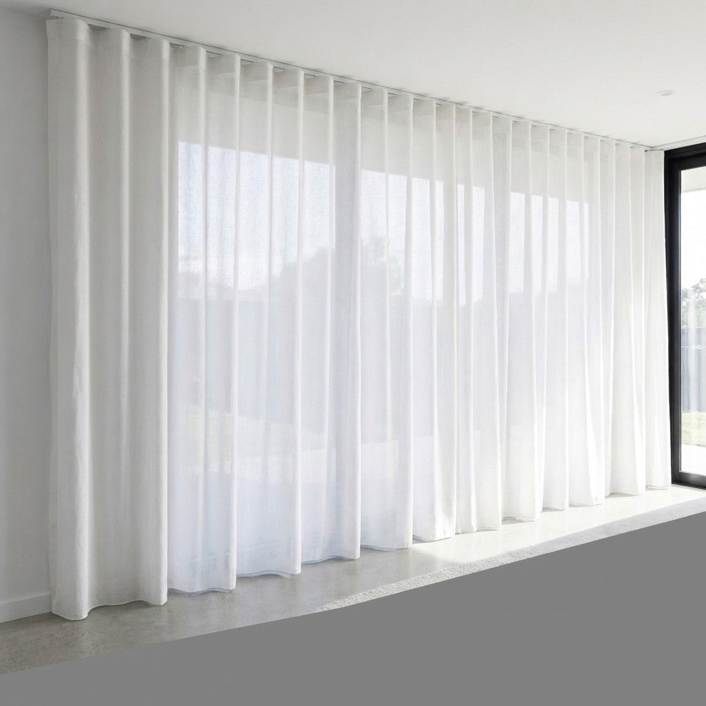 White Line Blackout Decorative Drapes