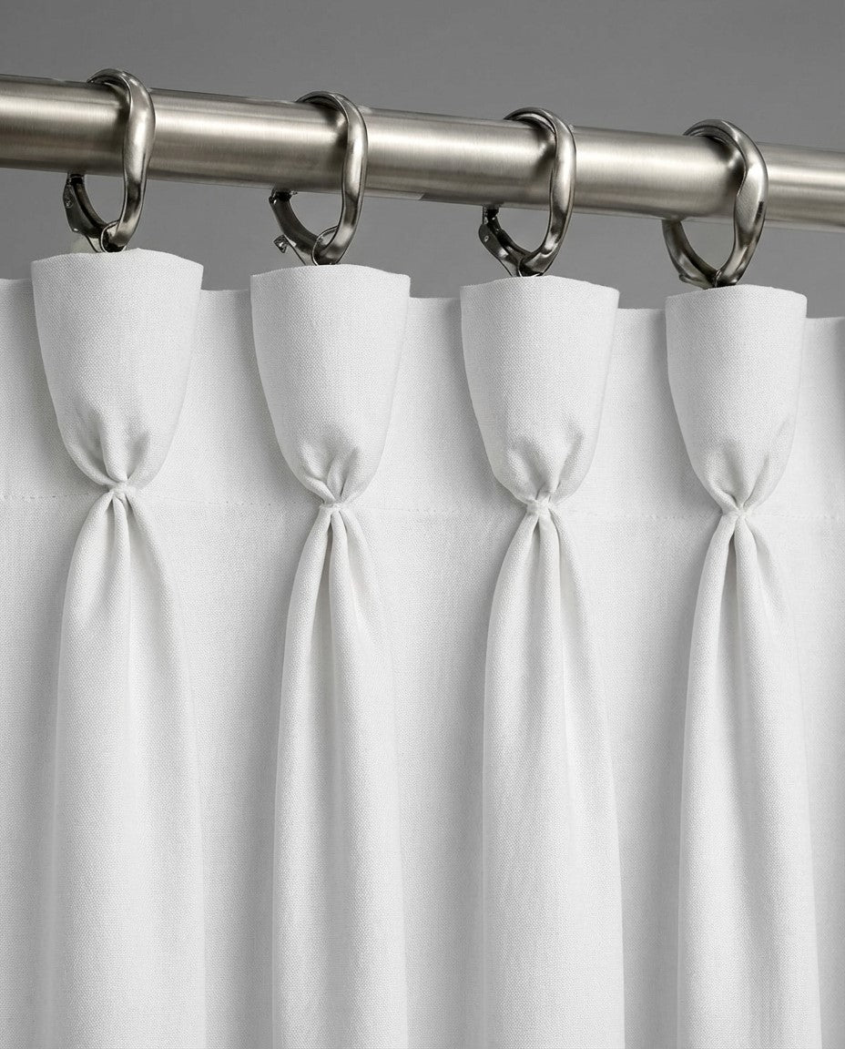 White Line Blackout Decorative Drapes