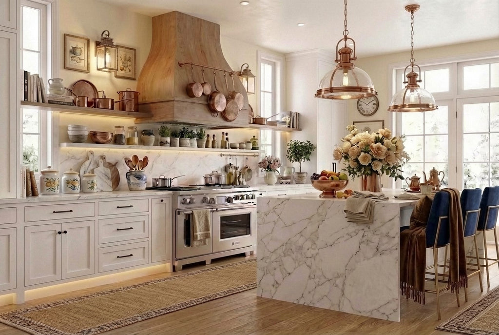 Bell wood range hood installation - decorative kitchen vent cover
