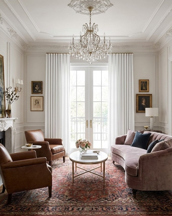 White Line Custom Decorative Drapes