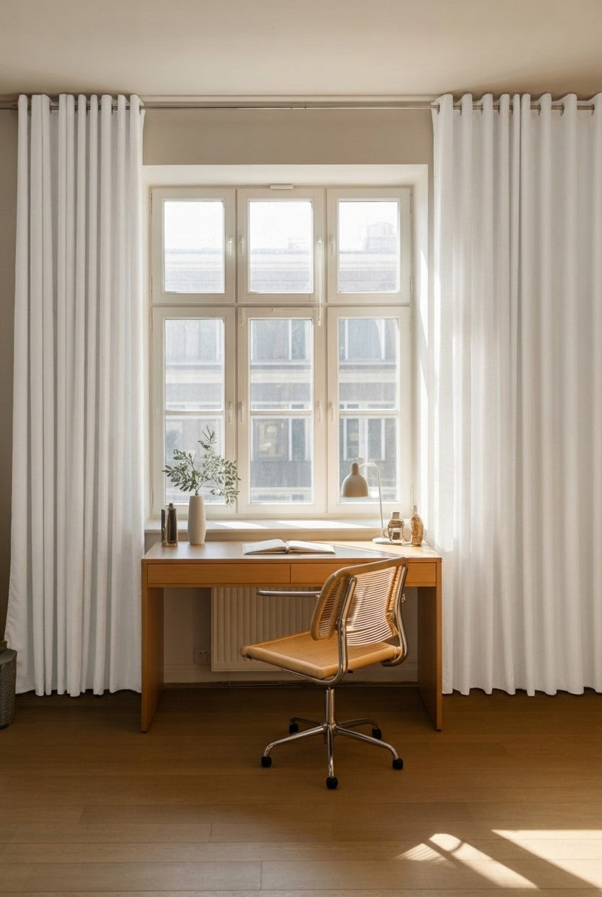 White Line Custom Decorative Drapes