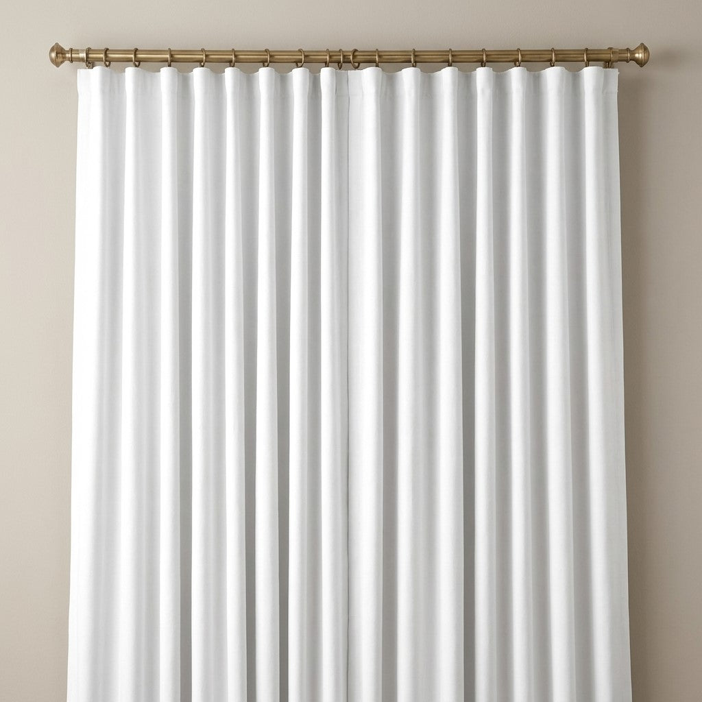 White Line Blackout Decorative Drapes