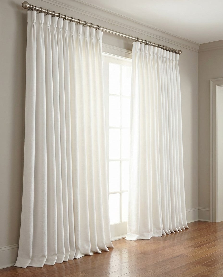 White Line Custom Decorative Drapes