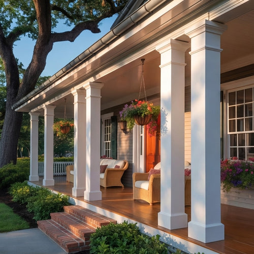Complete PVC column assembly showing all capital and base style options
