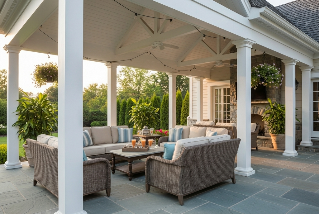 PVC column wrap system with capital and base trim components
