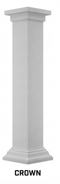 6x6 assembled column with prairie capital and crown base
