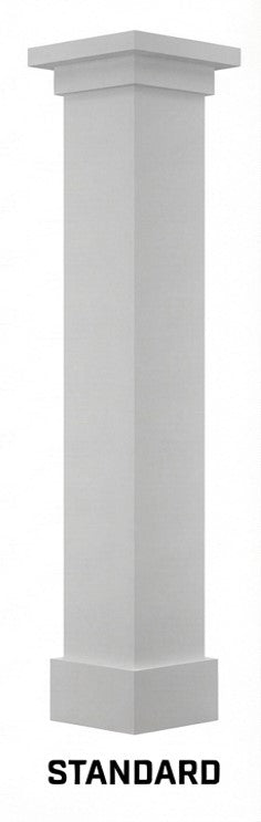 12x12 PVC column with prairie capital and standard base
