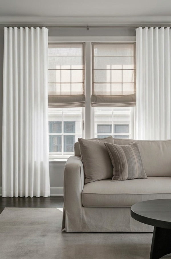 White Line Custom Decorative Drapes