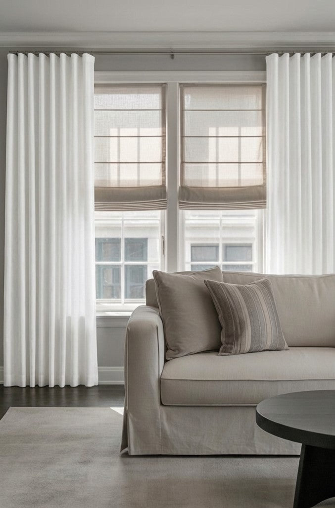 White Line Custom Decorative Drapes