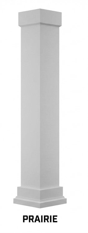 Built PVC Column Fully Assembled with Wood Post (Multiple Sizes)