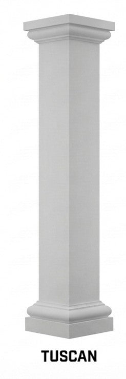 10x10 complete column with tuscan capital and tuscan base
