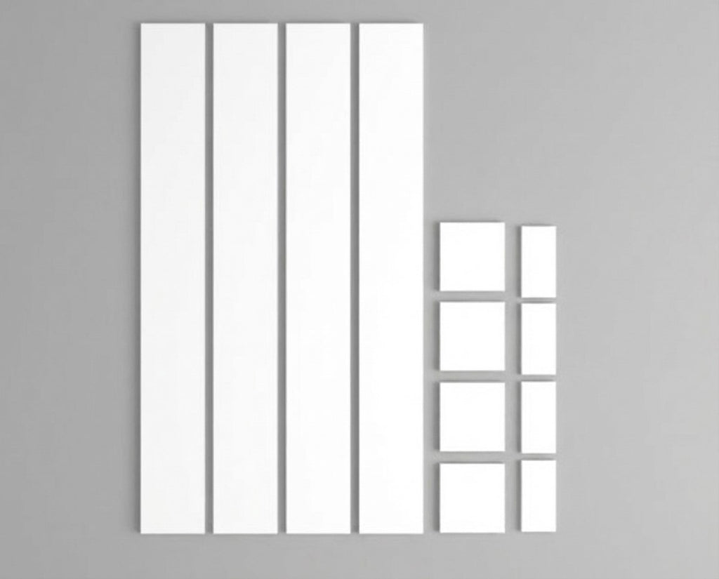Exploded view of PVC column with standard capital and tuscan base assembly
